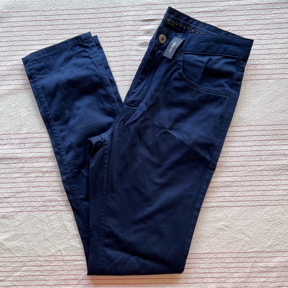 NWT Zara Man Navy Skinny Pants